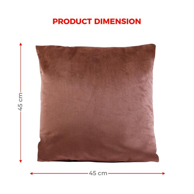 وسادة مربعة 44 * 44 سم - بني PARRY LIFE Decorative Velvet Cushion Pillow - SW1hZ2U6NDE3NjQ5