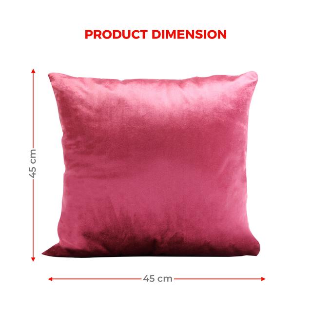 وسادة مربعة 44 * 44 سم - ماروني PARRY LIFE Decorative Velvet Cushion Pillow - SW1hZ2U6NDE3NjY3