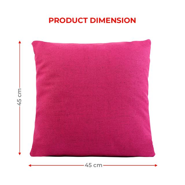 وسادة مربعة 44 * 44 سم - وردي Decorative Jacquard Cushion Pillow - SW1hZ2U6NDEyMzgz
