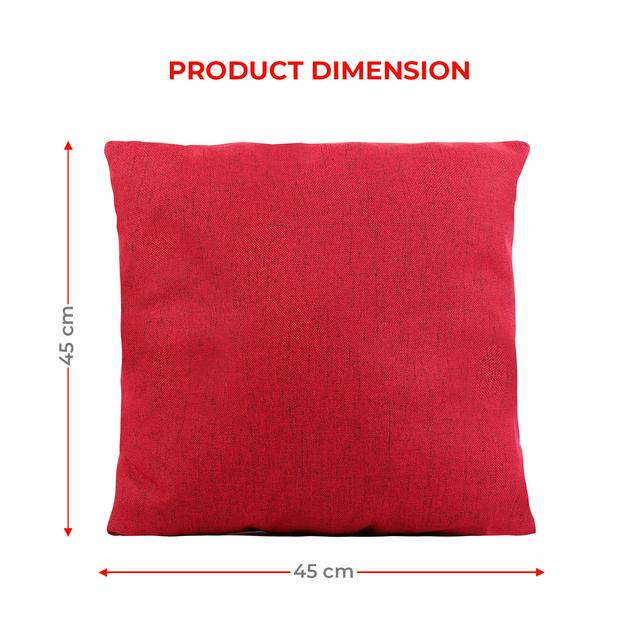 وسادة مربعة 44 * 44 سم - أحمر PARRY LIFE Decorative Jacquard Cushion Pillow - SW1hZ2U6NDEyMzky