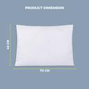 Parry Life Pillow -Pillow Cases Protector - Hotel Quality Soft Hollow Siliconized Polyester Fabric Filling - Sleeping Bed Pillow - Pillow Protector Ideal for Home & Hotel Use - 50x70CM - SW1hZ2U6NDE3NjA5
