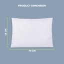 Parry Life Pillow -Pillow Cases Protector - Hotel Quality Soft Hollow Siliconized Polyester Fabric Filling - Sleeping Bed Pillow - Pillow Protector Ideal for Home & Hotel Use - 50x70CM