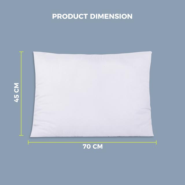 Parry Life Pillow -Pillow Cases Protector - Hotel Quality Soft Hollow Siliconized Polyester Fabric Filling - Sleeping Bed Pillow - Pillow Protector Ideal for Home & Hotel Use - 50x70CM - SW1hZ2U6NDE3NjA5