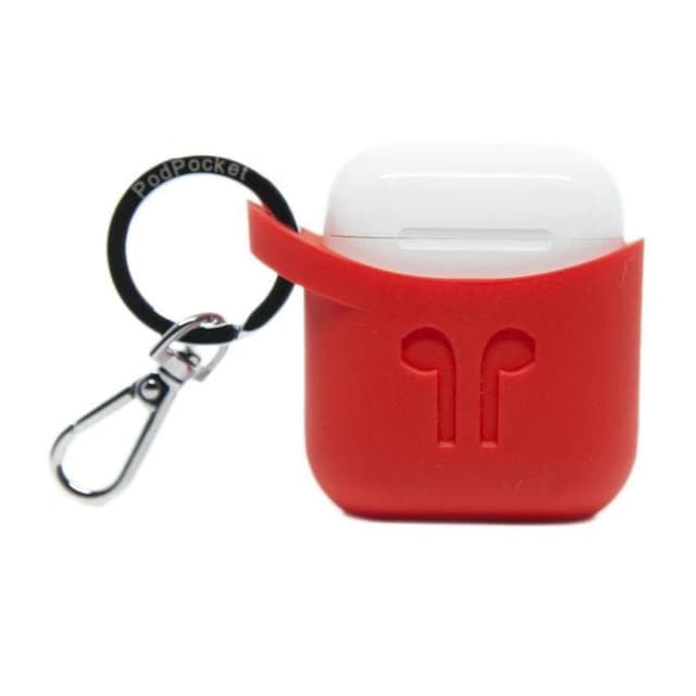 كفر سماعات ابل احمر Silicone Case for Apple AirPods Blazing  من Pod Pocket
