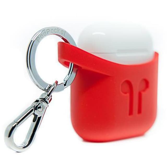 كفر سماعات ابل احمر Silicone Case for Apple AirPods Blazing  من Pod Pocket