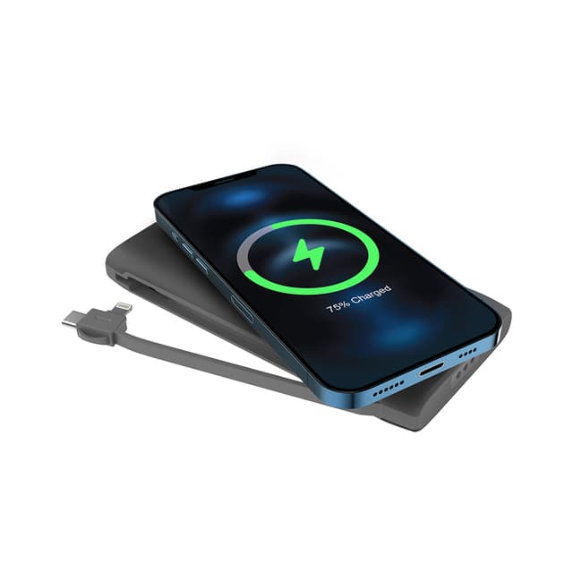 محطة الطاقة 4 في 1 مع مداخل Lightning & Type-C بقدرة 20 وات | Powerology 4 in 1 Wireless Power Bank Station