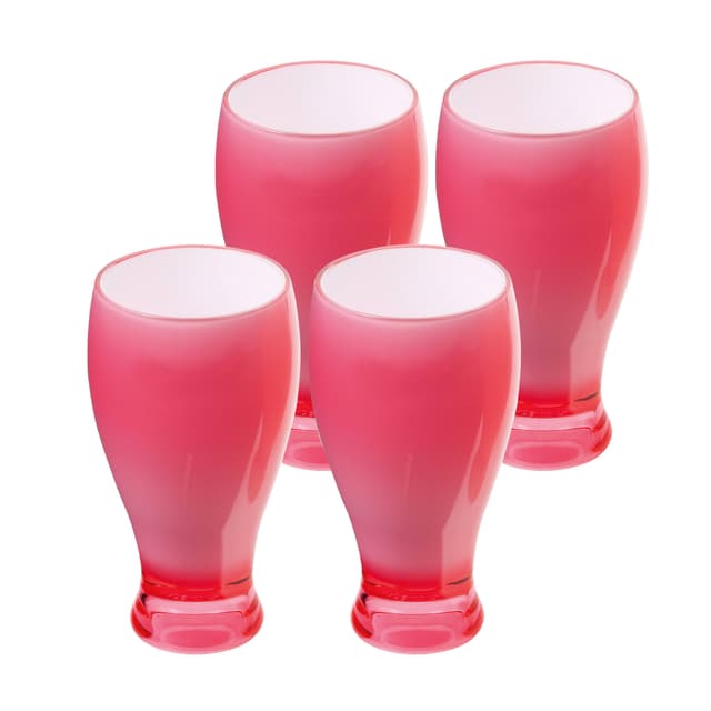 Royalford RF1954AG4 Acrylic Glass 4Pcs Set - Water Cup Drinking Glass | Curved Surface comfortable Handling Ideal for Party Picnic BBQ Camping Garden - 295502