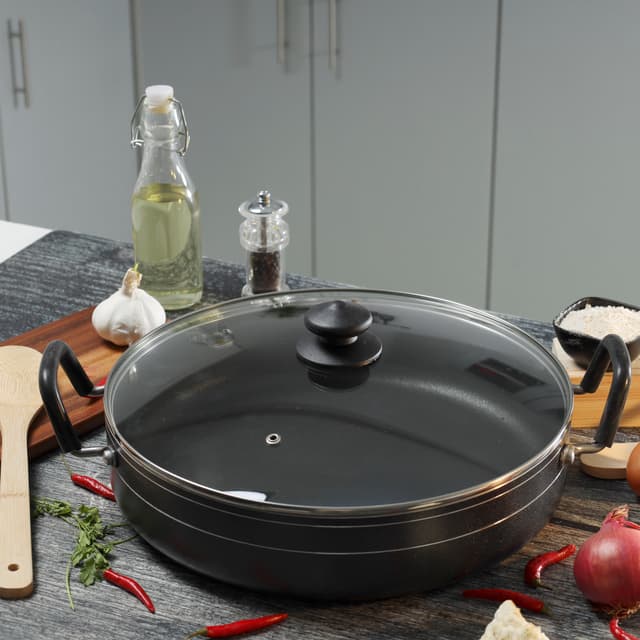 مقلاة ألمنيوم 32 سم غير لاصقة رويال فورد Royalford RF10007 Nonstick Shallow Pot - 165850