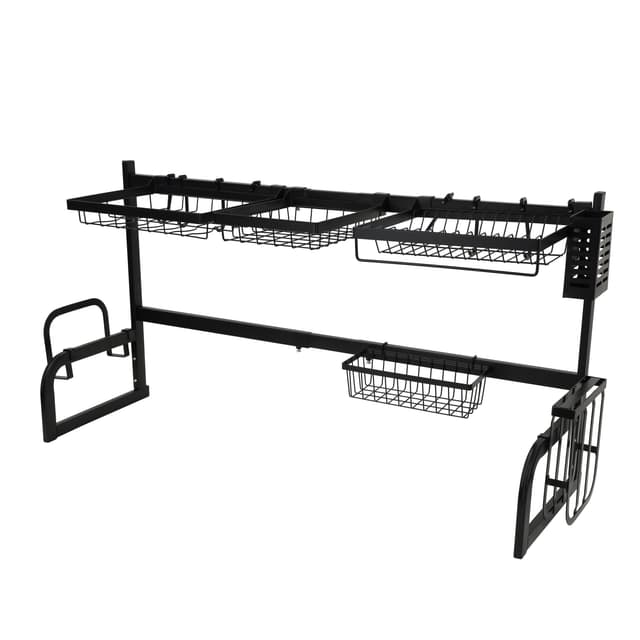 شبك صحون (مجفف صحون) - أسود Royalford 8in1 Over Sink Draining Rack