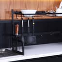 شبك صحون (مجفف صحون) - أسود Royalford 8in1 Over Sink Draining Rack