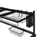 شبك صحون (مجفف صحون) - أسود Royalford 8in1 Over Sink Draining Rack