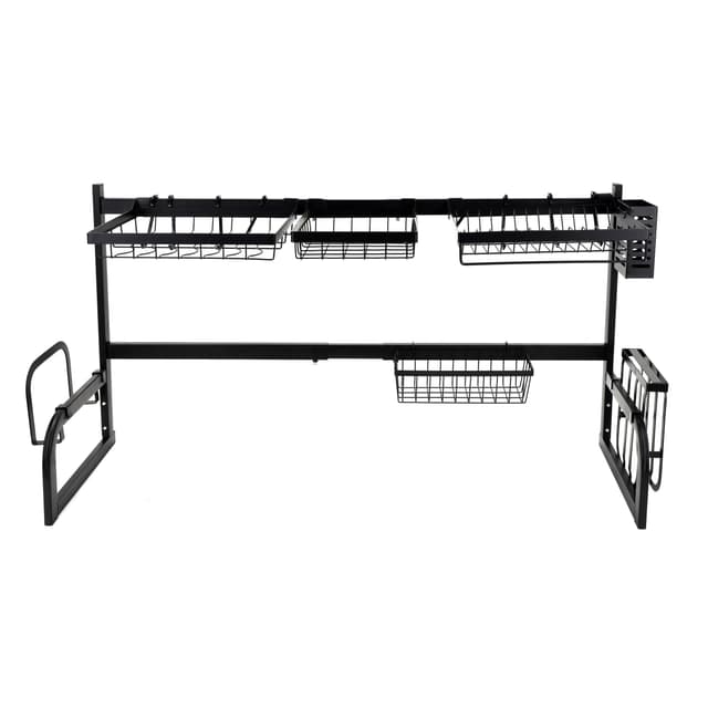 شبك صحون (مجفف صحون) - أسود Royalford 8in1 Over Sink Draining Rack