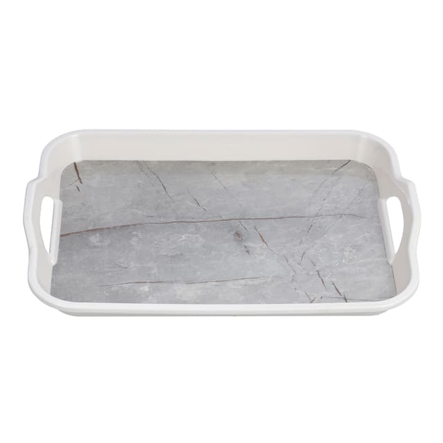 Royalford Griff Medium Tray,Rectangular Serving Tray,1x24cm,RF10063 - Bar Tray,Drinks Tray - Ideal for Food & Drinks Service,Non-Slip Padded Base and Easy Grip Handles Ideal for All Homes,Restaurant - 296635