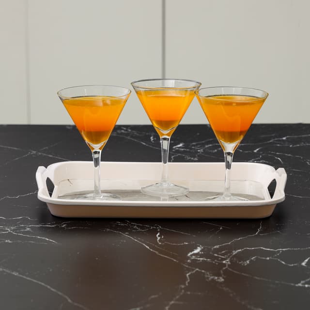 Royalford Griff Medium Tray,Rectangular Serving Tray,1x24cm,RF10063 - Bar Tray,Drinks Tray - Ideal for Food & Drinks Service,Non-Slip Padded Base and Easy Grip Handles Ideal for All Homes,Restaurant - 179530