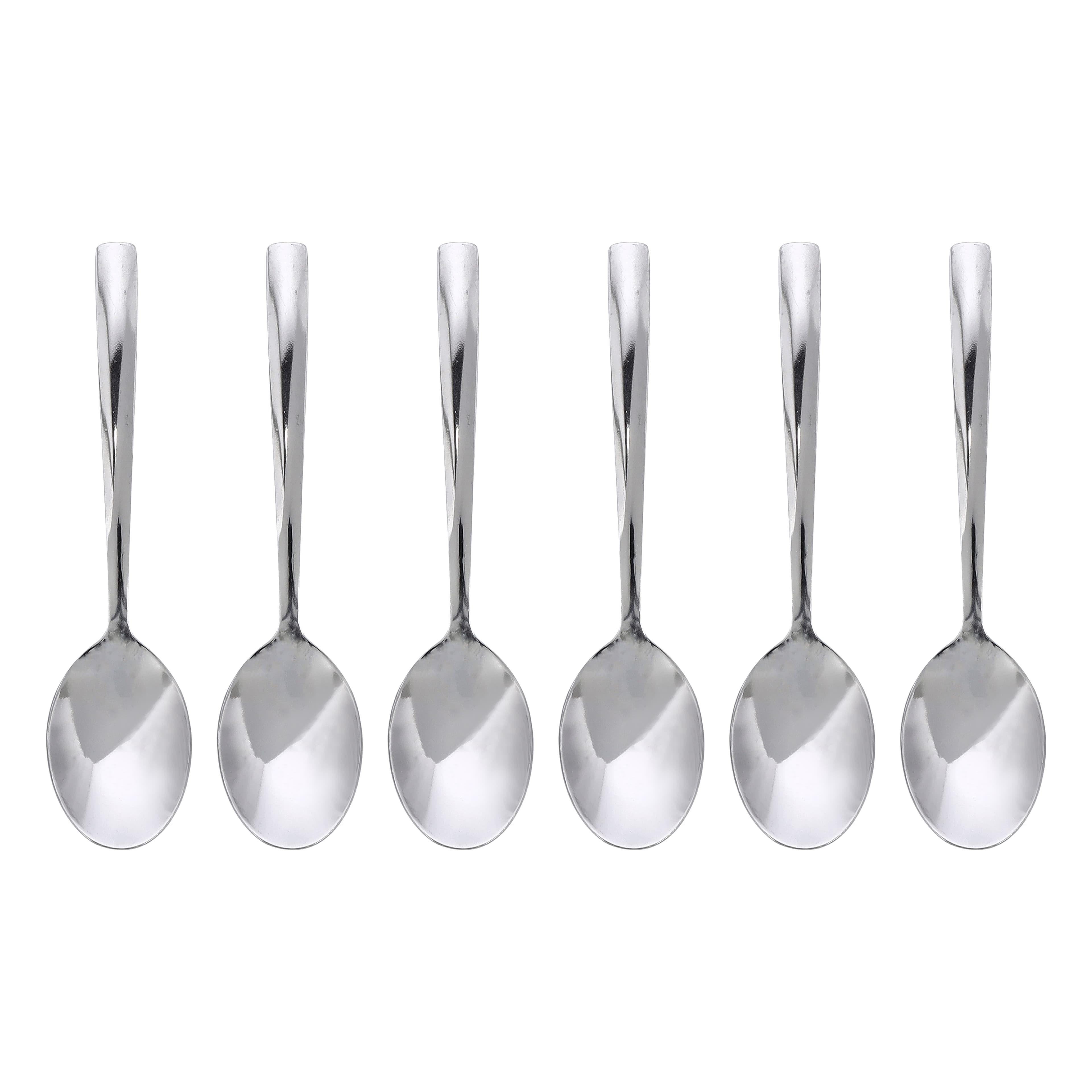 Royalford RF10067 6Pc SS  Tea Spoon 1x72 - Mirror Polished| Ergonomic Handle | Stainless Steel Material | Perfect for Home, Hotel, Restaurant & More