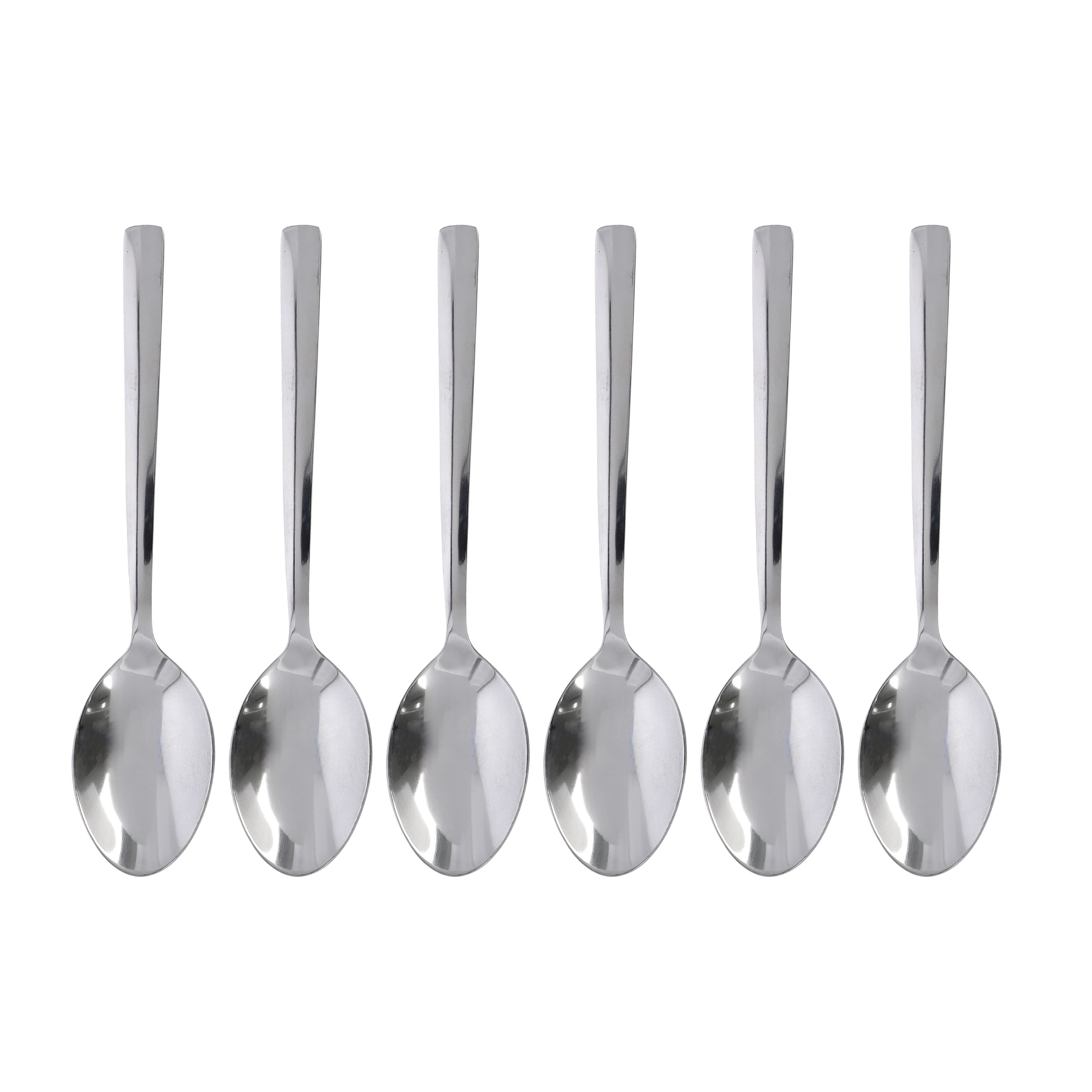 Royalford RF10068 6Pc SS Tea Spoon - Mirror Polished| Ergonomic Handle | Stainless Steel Material | Perfect for Home, Hotel, Restaurant & More