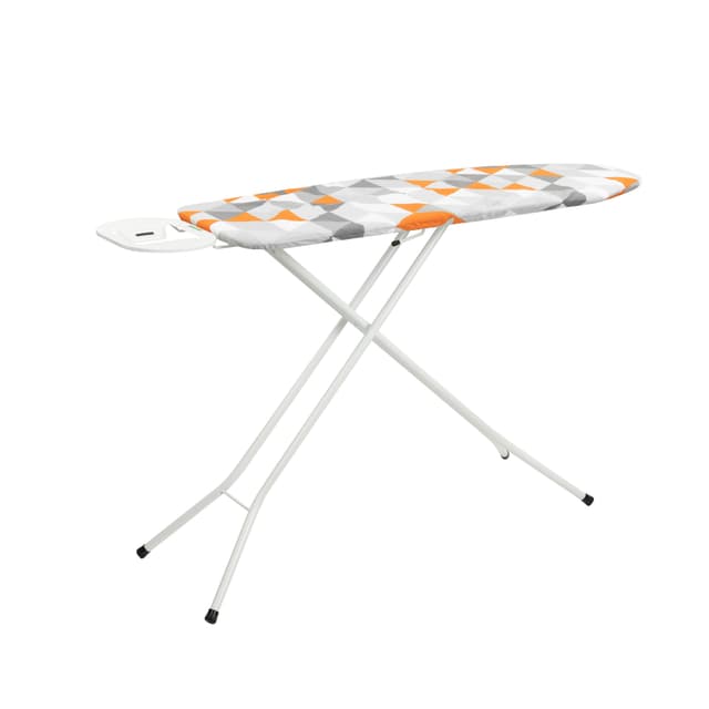 Royalford RF10090 120X38CM Angelo Ironing Board- Durable Heat Resistant Cotton Cover with 8mm Foam Pad for Large Size | Foldable Design | Non Slip Feet - 286209