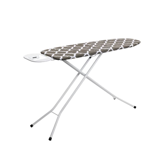 Royalford RF10090 120X38CM Angelo Ironing Board- Durable Heat Resistant Cotton Cover with 8mm Foam Pad for Large Size | Foldable Design | Non Slip Feet - 286211