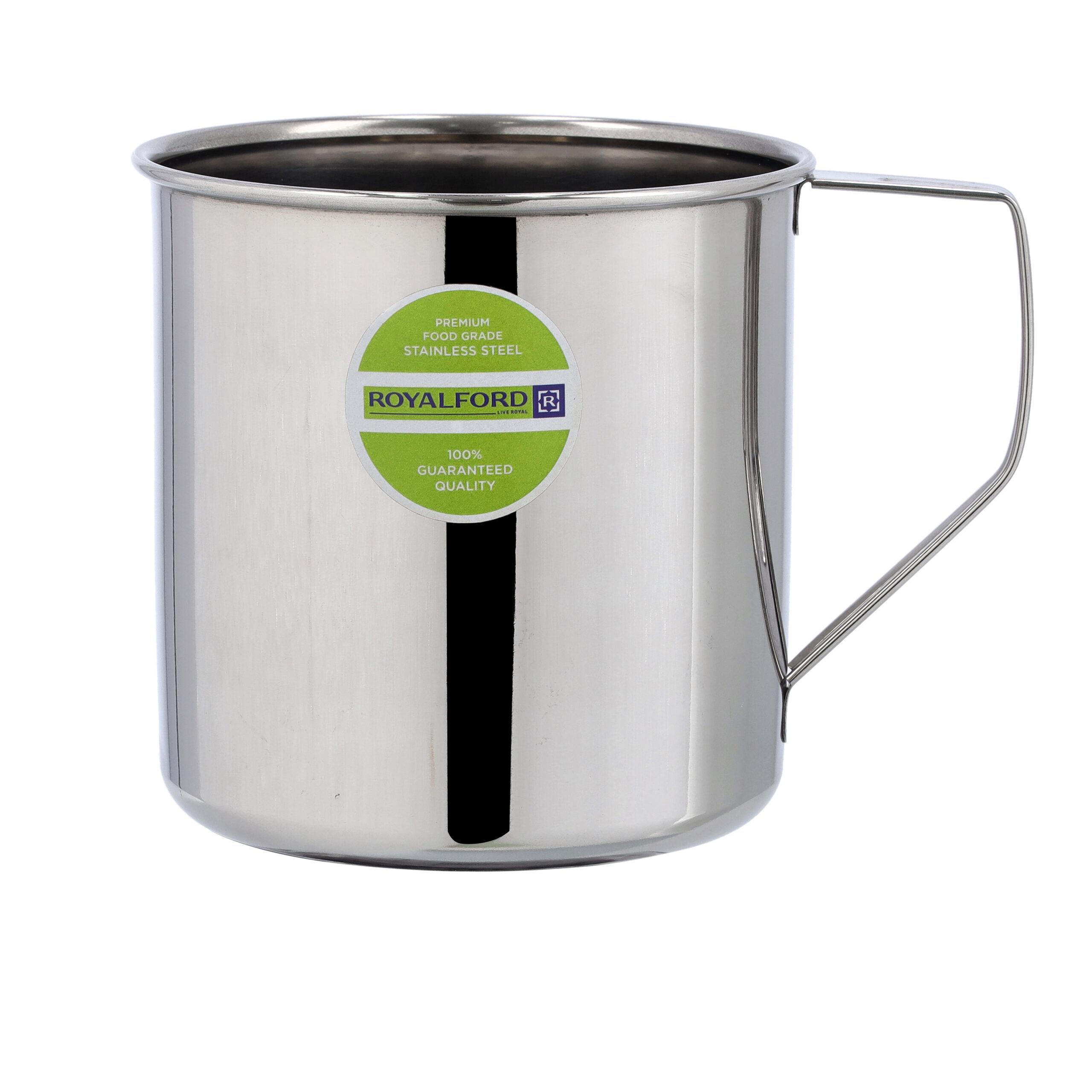 كوب ستانلس ستيل 9 سم فضي رويال فورد Royalford Rainbow Mug RF10145