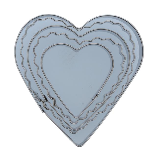 Royalford 5 Pcs Cookie Cutter Set, Stainless Steel, RF10278 - Premium-Quality, Food Grade Material, Heart Shaped Cookie Cutters with Premium Stainless Steel - SW1hZ2U6NDI3ODE0