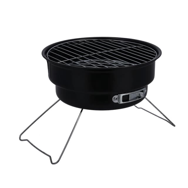 Royalford Round Barbeque Stands with Grill, Foldable, RF10356 - Durable Iron Construction Larger Grilling Area,Folding Camping Picnic Garden Festival Cooker - 187608