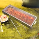 شواية ( شواية فحم ) قابلة للطي - فضي Royalford - Barbecue Stand with Grill, RF10366 - Durable Stainless Construction