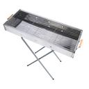 Royalford Barbecue Stand with Grill, RF10366 - Durable Stainless Construction, Foldable and Portable Outdoor Charcoal BBQ, Larger Grilling Area - SW1hZ2U6NDExMzk1