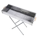 شواية ( شواية فحم ) قابلة للطي - فضي Royalford - Barbecue Stand with Grill, RF10366 - Durable Stainless Construction