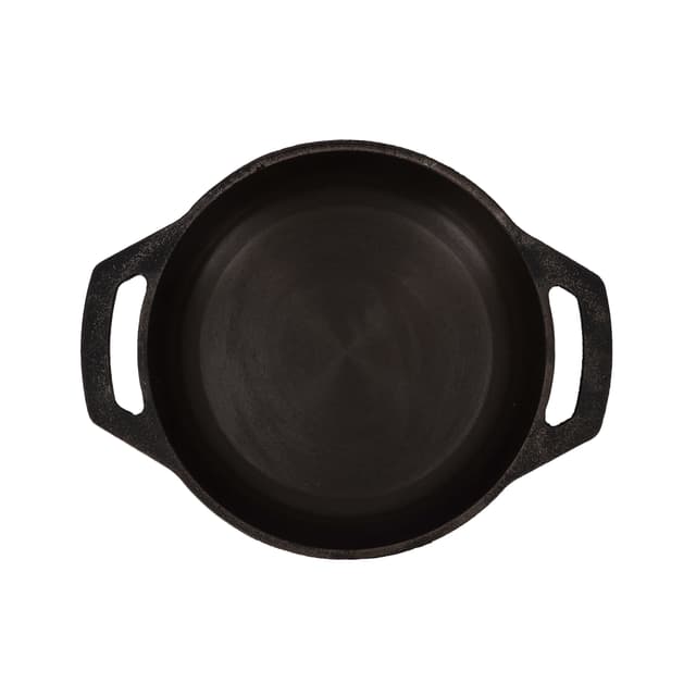 مقلاة حديد 28 سم Royalford Cast Iron Flat Base Kadai - 186480