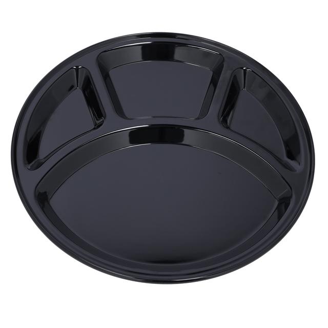 Royalford Melamine Ware Mess Round Tray, Four Compartment, RF10425 | 12.55” High Quality Material Tray | Hot/ Cold Food Items | For Daily Meals, Restaurants, Food Trucks - SW1hZ2U6NDI2MTk5