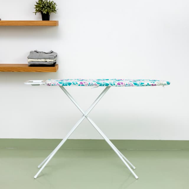 Royalford RF1510IB Mesh Ironing Board 134cmx33cmx88cm - Portable, Steam Iron Rest, Heat Resistant Cover |Lightweight Board with Adjustable Height & Rubber Feet Cover - 173167