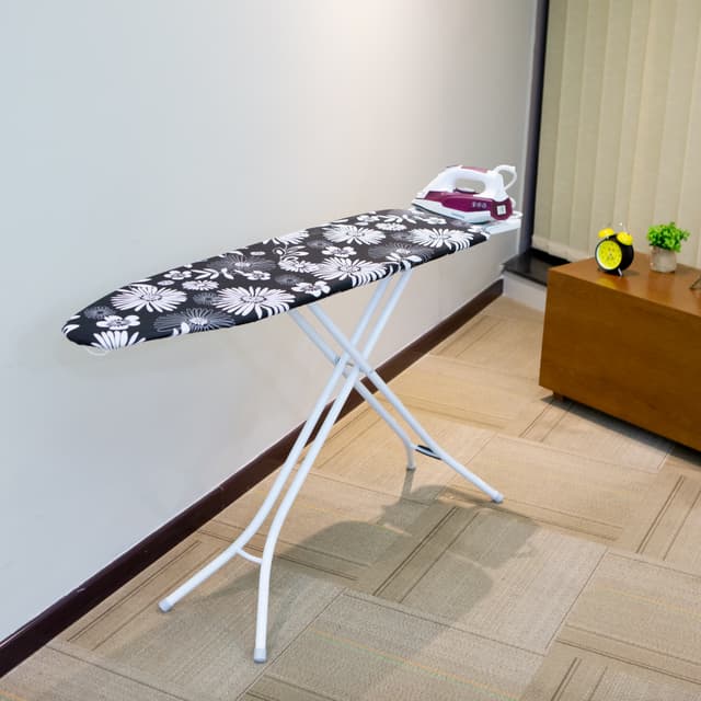 Royalford RF1510IB Mesh Ironing Board 134cmx33cmx88cm - Portable, Steam Iron Rest, Heat Resistant Cover |Lightweight Board with Adjustable Height & Rubber Feet Cover - 173163