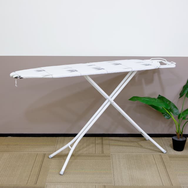 Royalford RF1510IB Mesh Ironing Board 134cmx33cmx88cm - Portable, Steam Iron Rest, Heat Resistant Cover |Lightweight Board with Adjustable Height & Rubber Feet Cover - 173155