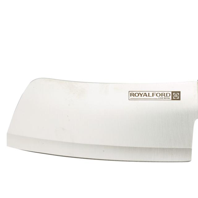 Royalford 6" Cleaver Knife -Razor Sharp Meat Cleaver Stainless Steel Vegetable Kitchen Knife - SW1hZ2U6Mzk3ODg3