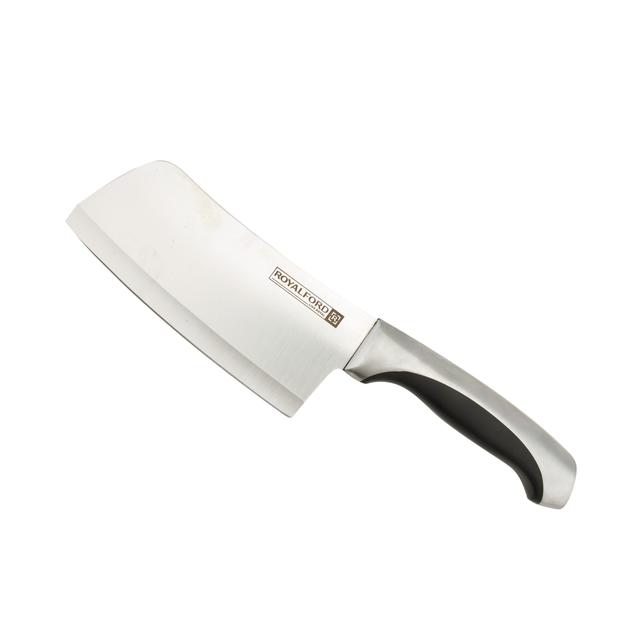 Royalford 6" Cleaver Knife -Razor Sharp Meat Cleaver Stainless Steel Vegetable Kitchen Knife - SW1hZ2U6Mzk3ODg5