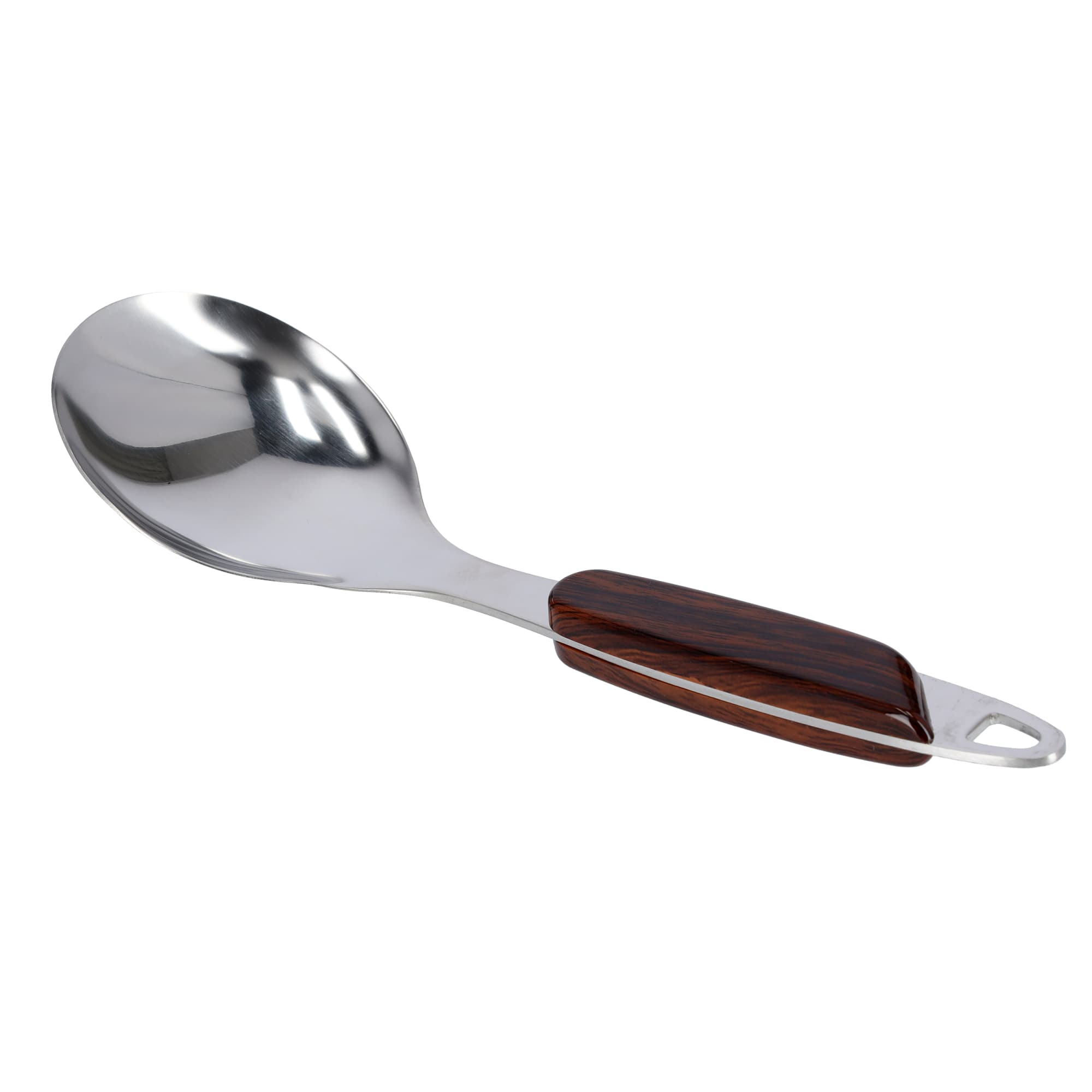 Royalford Highly Durable Stainless Steel Rice Spoon with Wooden Handle & Dishwasher Safe RF2060SP