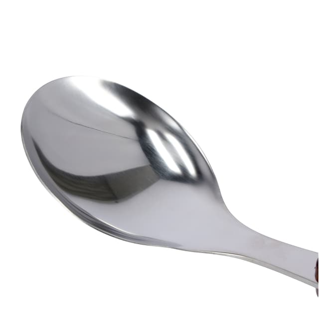 Royalford Highly Durable Stainless Steel Rice Spoon with Wooden Handle & Dishwasher Safe RF2060SP