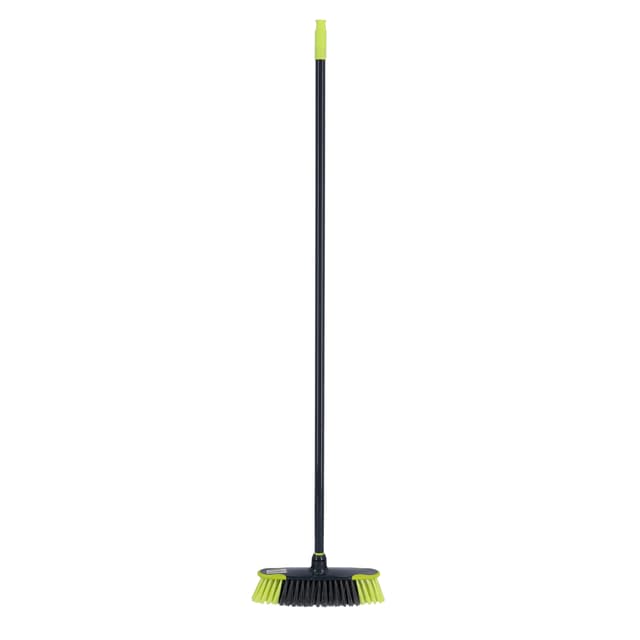 مكنسة يدوية بعصا طويلة Floor Broom/Green+Grey 1X24 -Royalford
