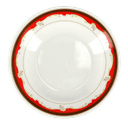 Royalford 10inch Melamine Ware Soup Plate, RF2431-SP10 | Elegant Design | Dishwasher & Microwave Safe | Shallow Plate for Soup, Desserts, Ice Cream & More (White & Red) - SW1hZ2U6Mzk3MDE4