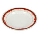 Royalford 10inch Melamine Ware Soup Plate, RF2431-SP10 | Elegant Design | Dishwasher & Microwave Safe | Shallow Plate for Soup, Desserts, Ice Cream & More (White & Red) - SW1hZ2U6Mzk3MDI4