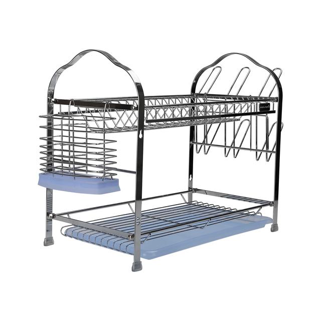 شبك مواعين رفين رويال فورد Royalford RF2563 Kitchen Stainless Steel Dish Drainer Rack - SW1hZ2U6MzY2NDA1