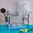 شبك مواعين رفين رويال فورد Royalford RF2563 Kitchen Stainless Steel Dish Drainer Rack - SW1hZ2U6MzY2Mzkz