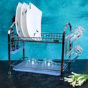 شبك مواعين رفين رويال فورد Royalford RF2563 Kitchen Stainless Steel Dish Drainer Rack - SW1hZ2U6MzY2Mzk1