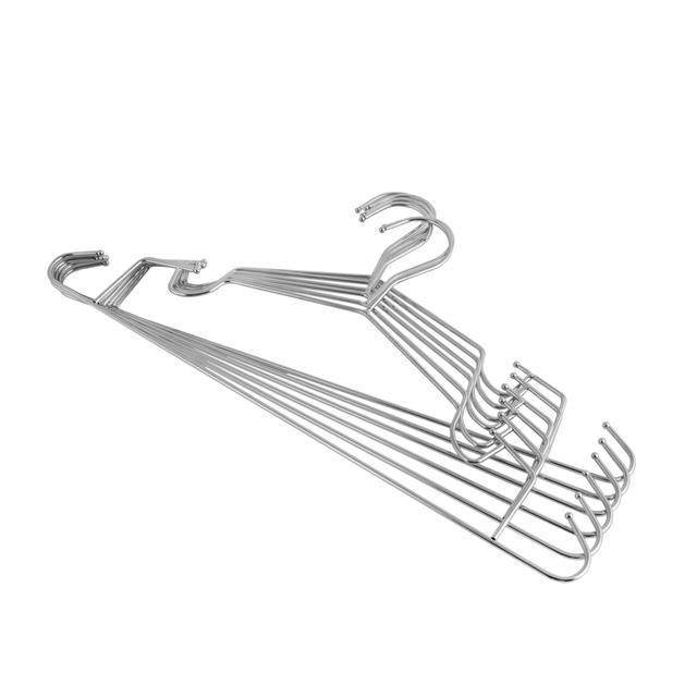 Royalford RF2575 Metal Hangers Set of 6 Pcs - Home Premium Coat Hangers Set for General Use - 360 Rotating Swivel Hook, for Ties - High-Quality Metal Construction, & Non-Slip Design - SW1hZ2U6MzY4ODc2