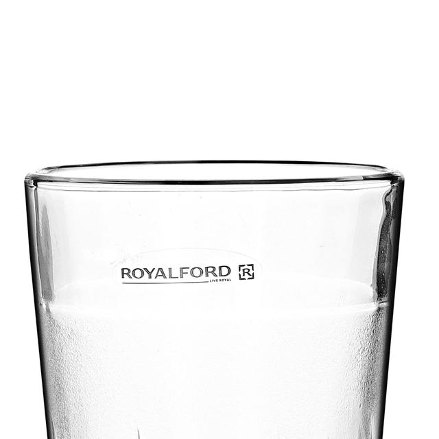 Royalford RF2654-GT6 6Pcs 375ml Glass Tumbler - Portable Lightweight Transparent Water Cup Drinking Glass | Ideal for Party Picnic BBQ Camping Garden | Serve Water Wine Whisky Drinking & More - SW1hZ2U6NDAzNDMz