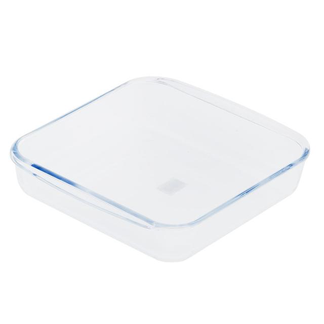 Royalford 1.5L Glass Baking Tray - Square Roasting & Baking Tray - Oven Safe Glass Roaster Pan