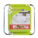 Royalford 1.5L Glass Baking Tray - Square Roasting & Baking Tray - Oven Safe Glass Roaster Pan