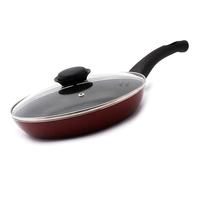 Royalford Frying Pan, 24 Cm - Aluminum Non-Stick Fry Pan - Ergonomic Handle - Saute Pan/Deep Frying - SW1hZ2U6MzczNDkz