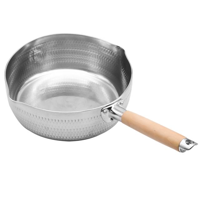 Royalford Aluminium Sauce Pan 24Cm - Portable Design With Wooden Handle & Handing Loop, Pouring - SW1hZ2U6MzkwMjQ5