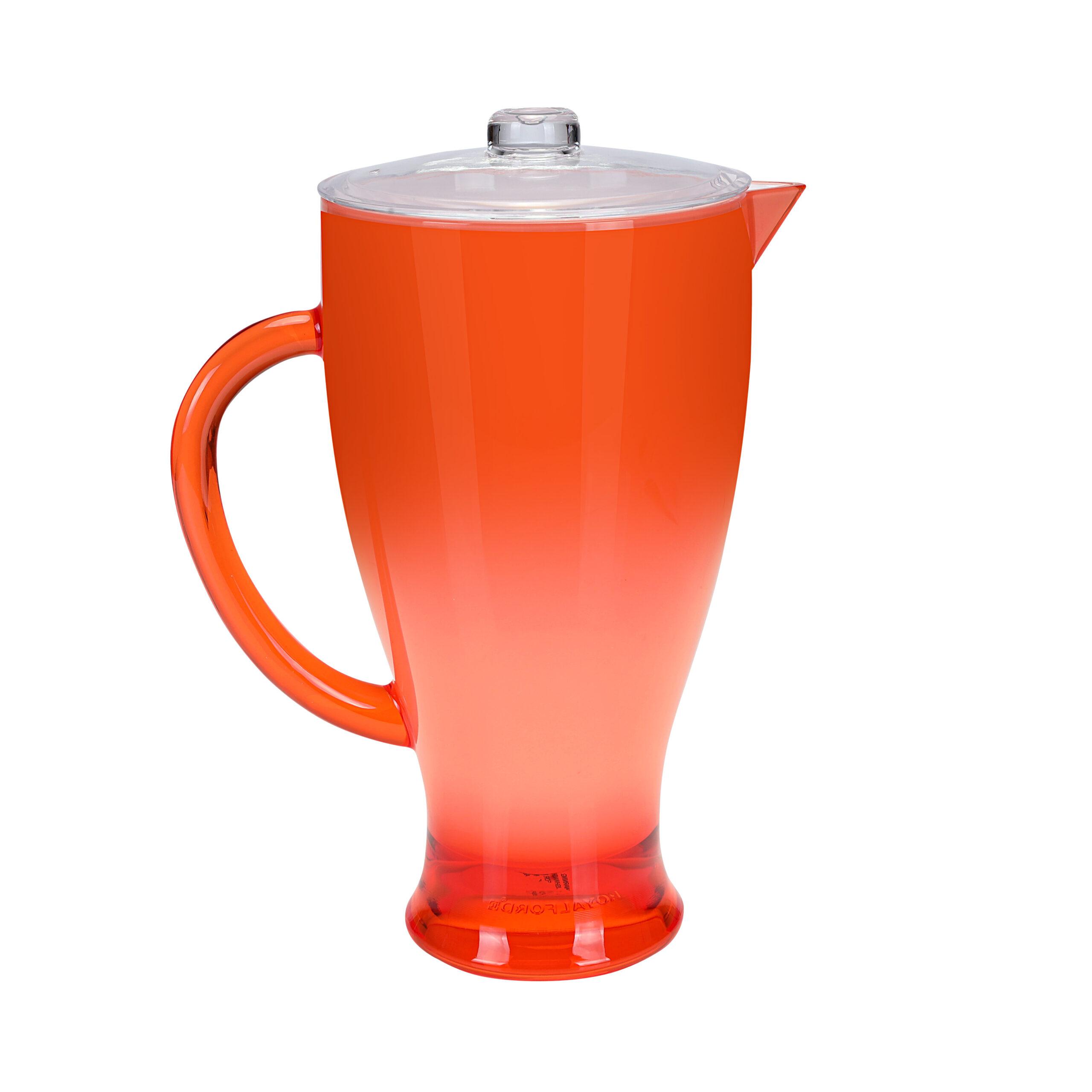 Royalford 2L Acrylic Jug - Acrylic Plastic Large Drink Jug With Comfortable Handles & Leak Proof Lid